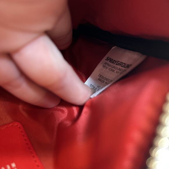 NEW Sprayground Sharks in Paris Drip Brown Checked Crossover Clutch BnftsCharity - Picture 12 of 12